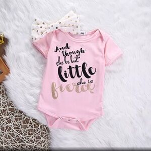 Though she be little she is fierce Baby Onesie